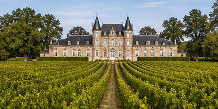 Bordeaux wineries and vineyards in France